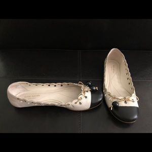 Kate Spade Classic Black and White Ballet Flats